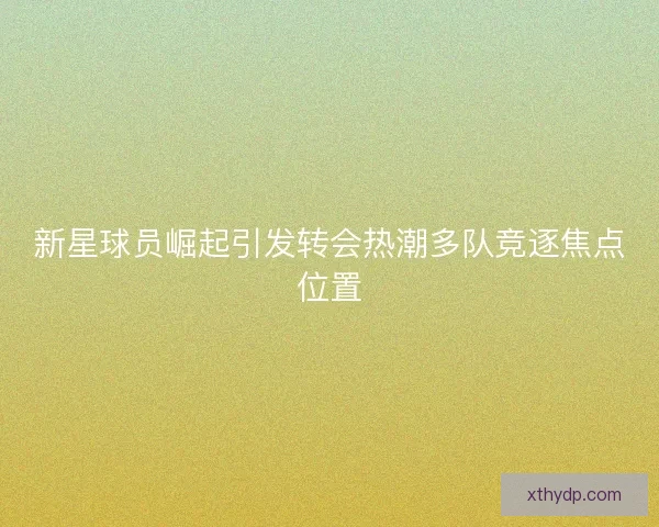 新星球员崛起引发转会热潮多队竞逐焦点位置 新星球员崛起引发转会热潮多队竞逐焦点位置